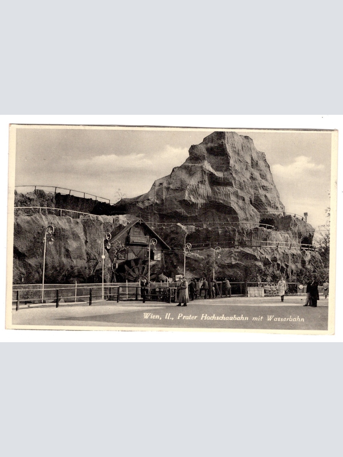 AK, Wien, Prater Hochschaubahn mit Wasserbahn, Ansichtskarte (S6943)