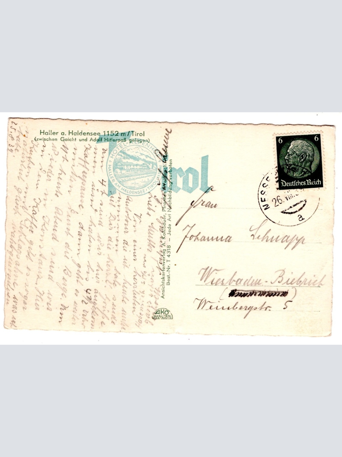 AK, Haller am Haldensee, Tirol, Ansichtskarte (S6952)