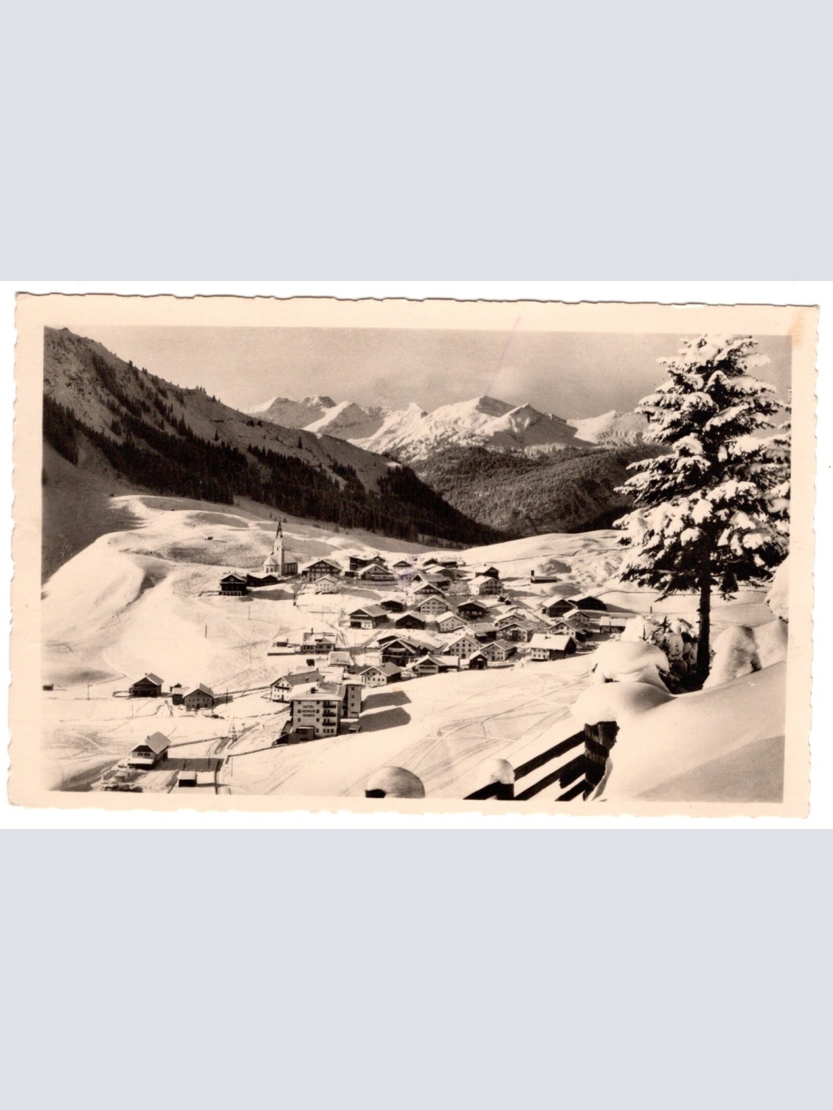 AK, Berwang in Tirol mit Lechtaler Alpen, Ansichtskarte (S6961)