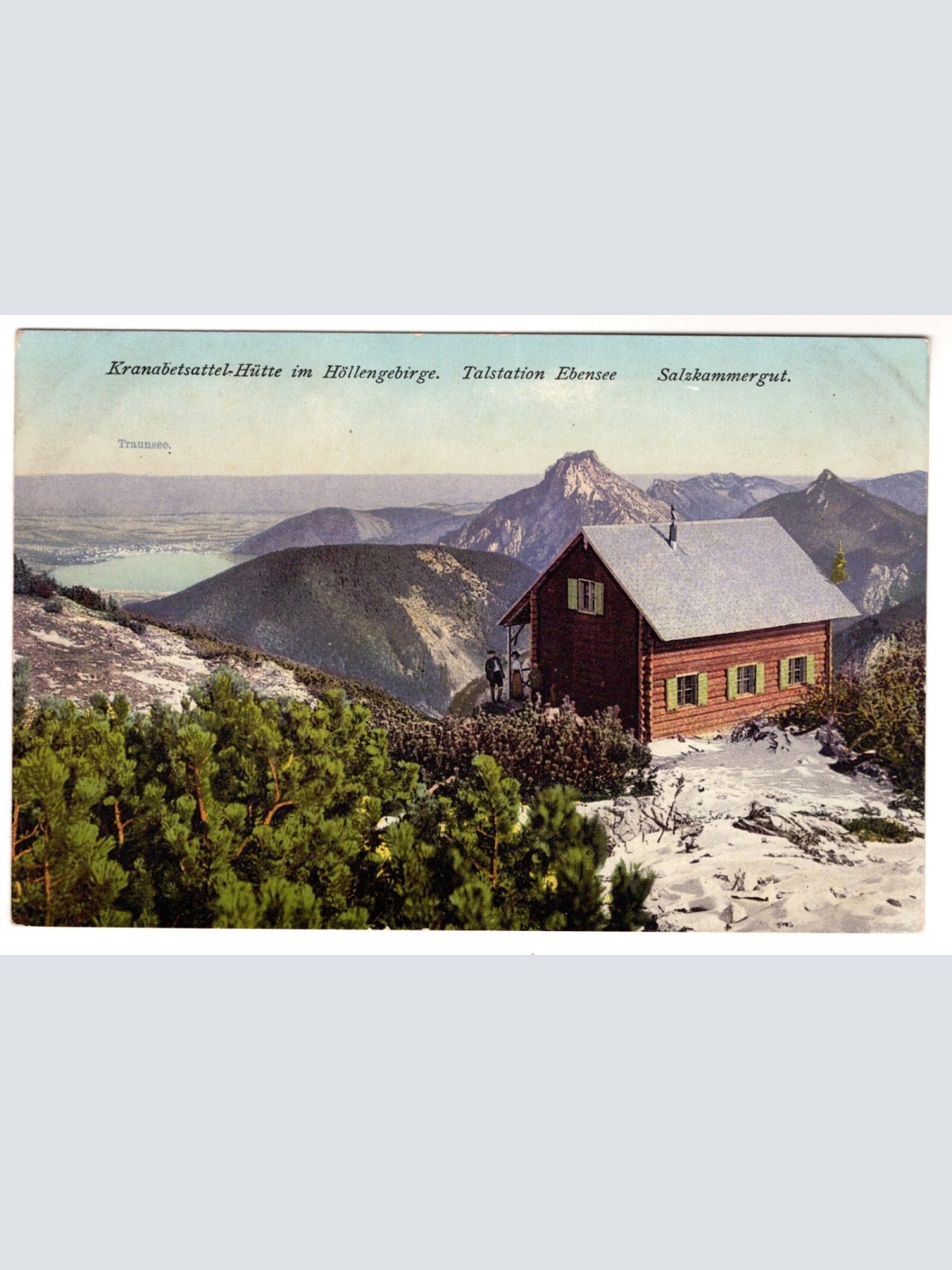 AK, Kranabetsattel-Hütte, Ebensee, Oberösterreich, Ansichtskarte (S6995)