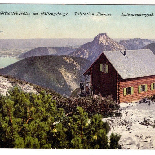 AK, Kranabetsattel-Hütte, Ebensee, Oberösterreich, Ansichtskarte (S6995)