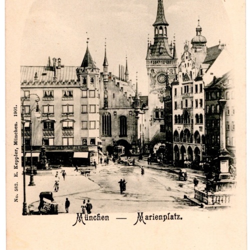 AK, München, Marienplatz, Bayern, Ansichtskarte (S7003)