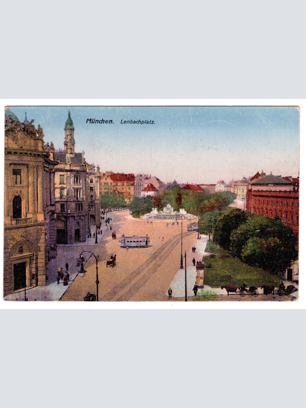 AK, München, Lenbachplatz, Bayern, Ansichtskarte (S7036)