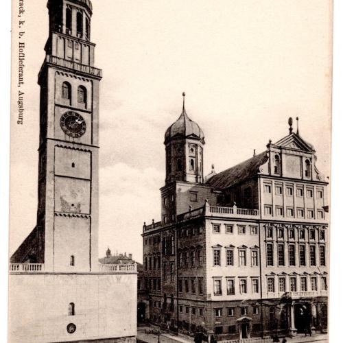 AK, Augsburg, Rathaus, Bayern, Ansichtskarte (S7079)