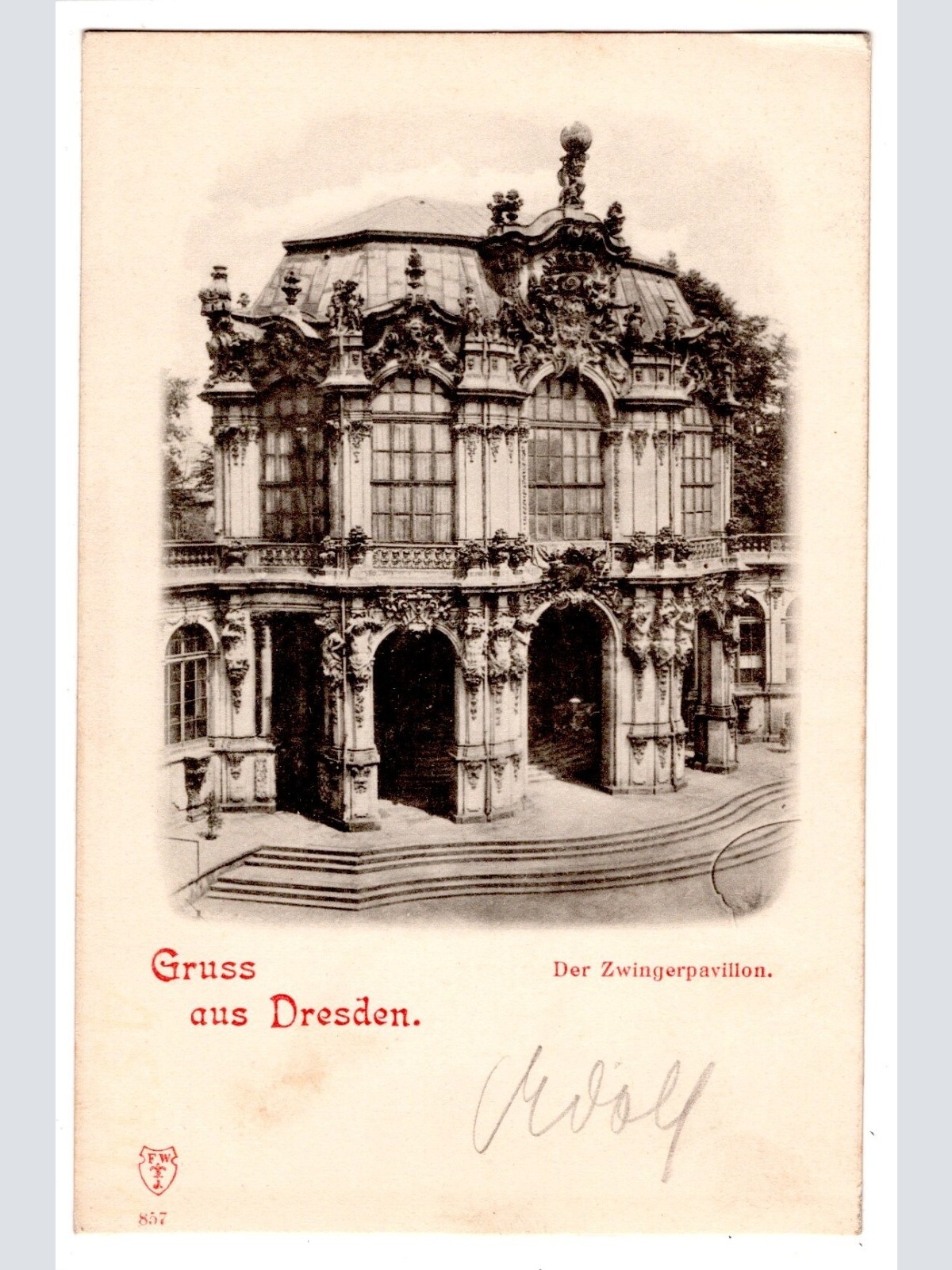 AK, Gruß aus Dresden, Der Zwingerpavillon, Sachsen, Ansichtskarte (S7088)