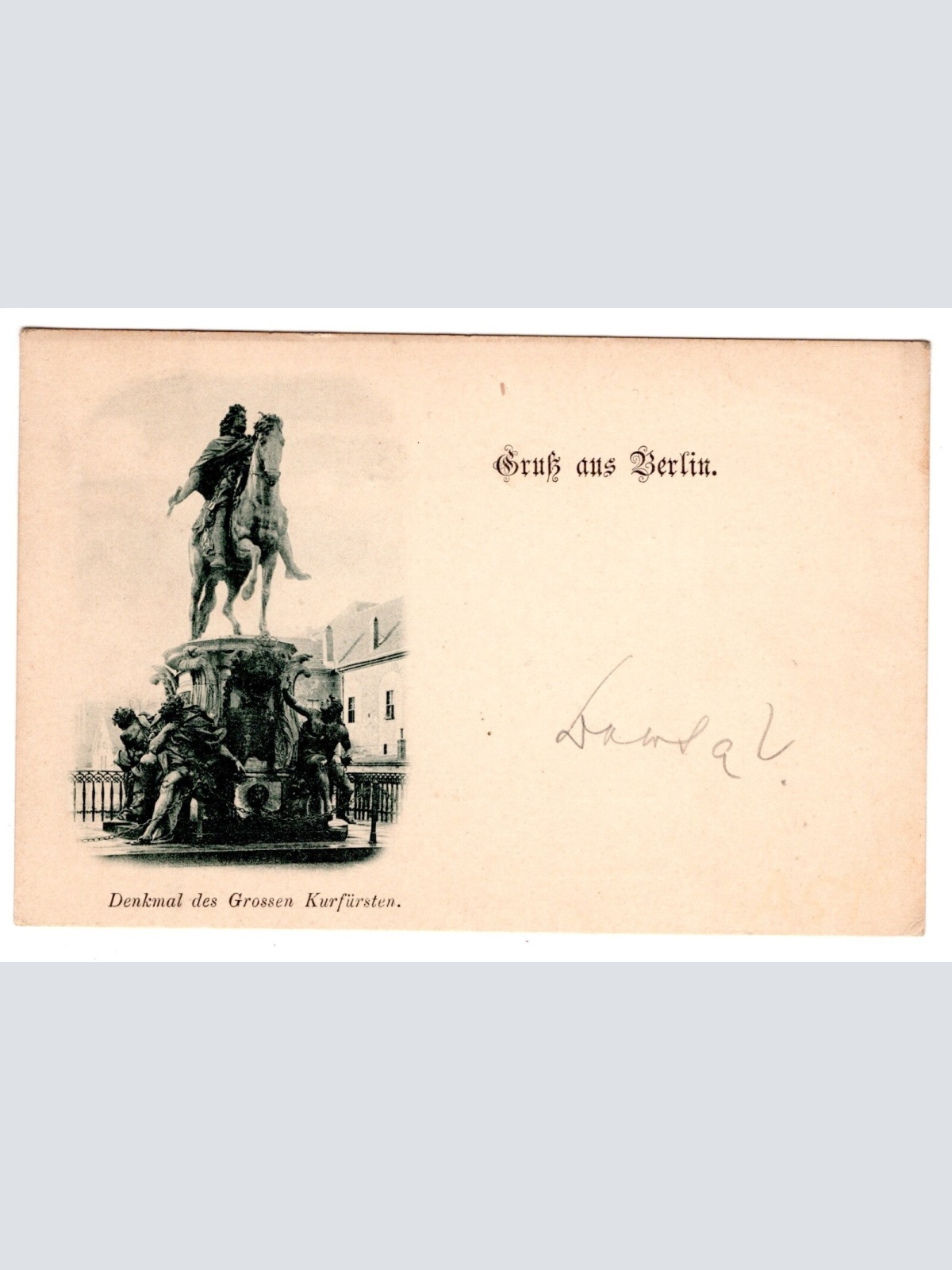 AK, Gruß aus Berlin, Denkmal des Großen Kurfürsten, Ansichtskarte (S7090)