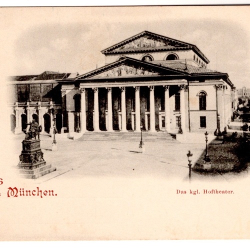 AK, Gruß aus München, Kgl. Hoftheater, Bayern, Ansichtskarte (S7191)