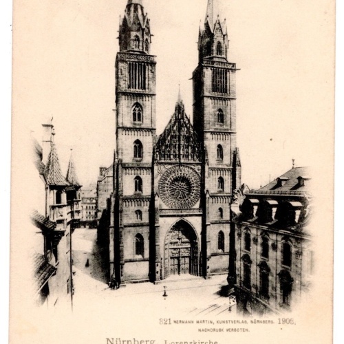 AK, Nürnberg, Lorenzkirche, Bayern, Ansichtskarte (S7198)