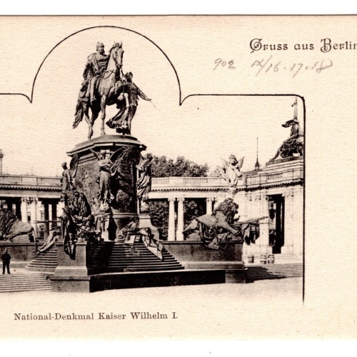 AK, Gruß aus Berlin, National-Denkmal Kaiser Wilhelm I., Ansichtskarte (S7202)