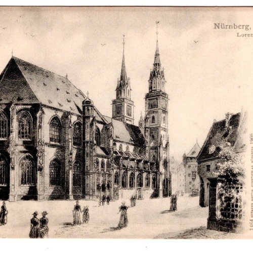 AK, Nürnberg, Lorenzkirche, Bayern, Ansichtskarte (S7206)