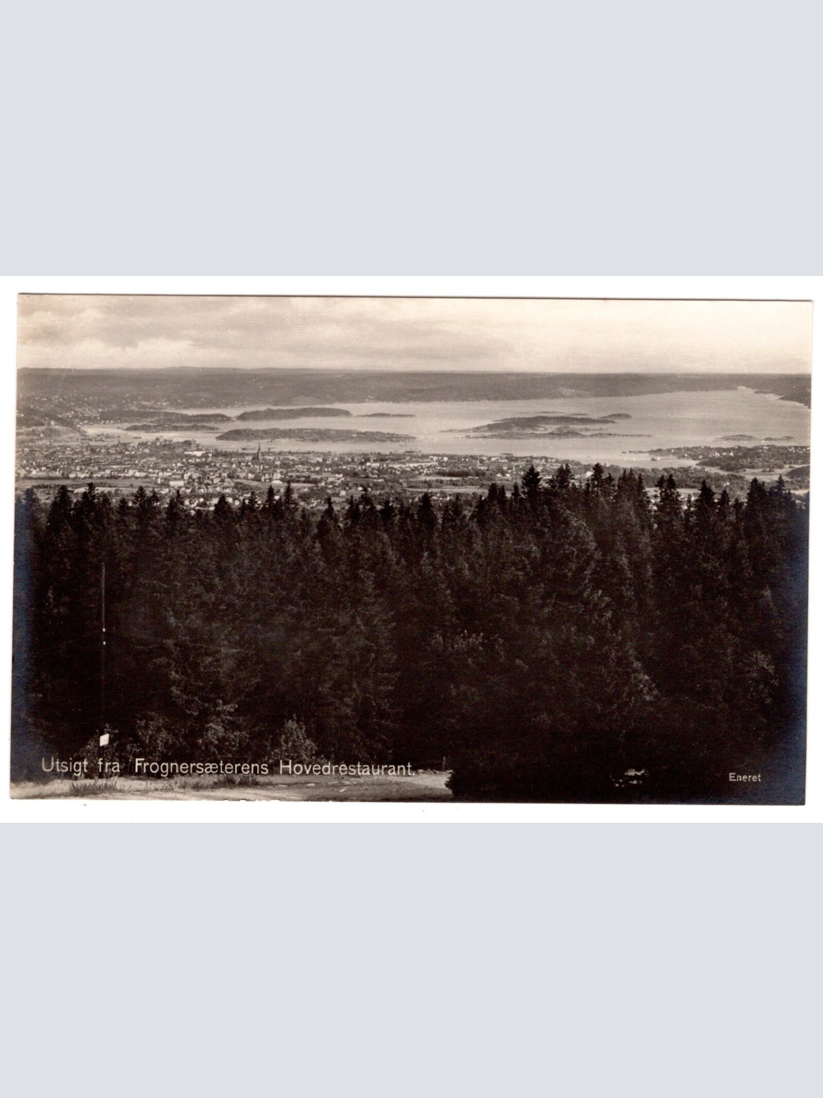 AK, Utsigt fra Frognersaeterens Hovedrestaurant, Norwegen, Ansichtskarte (S7252)