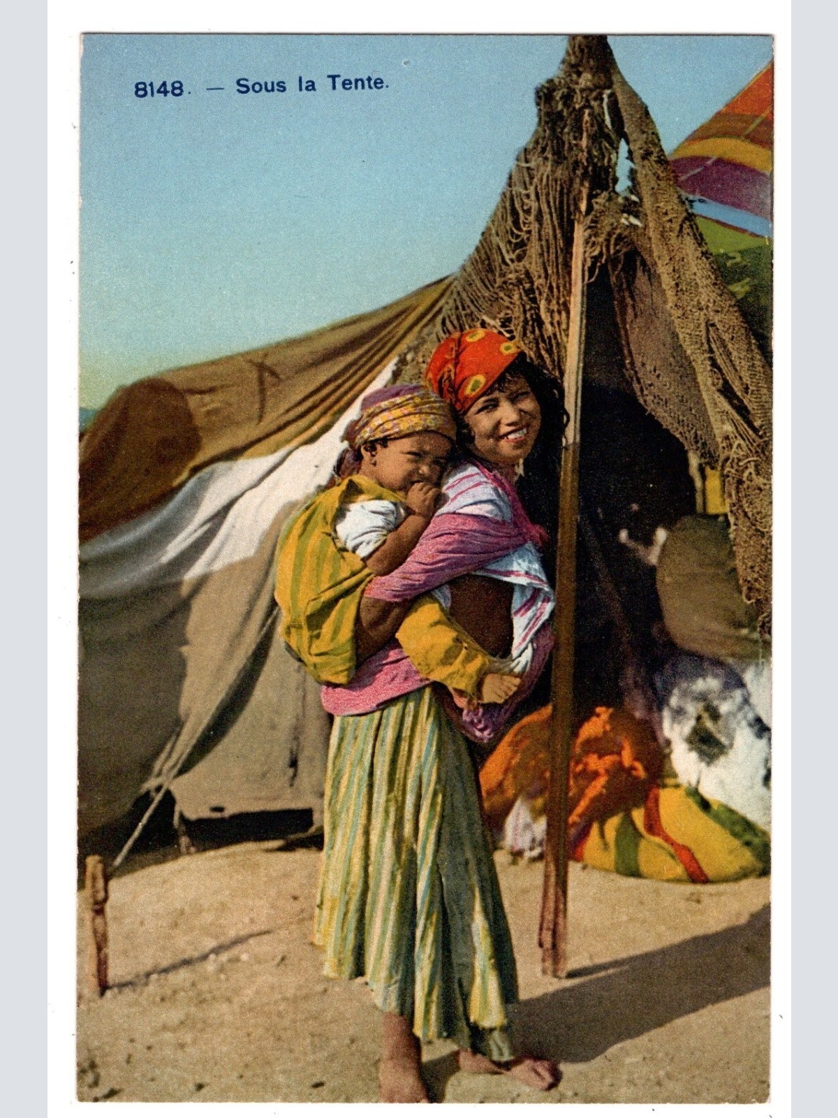 AK, Sous la Tente, Ansichtskarte (S7274)