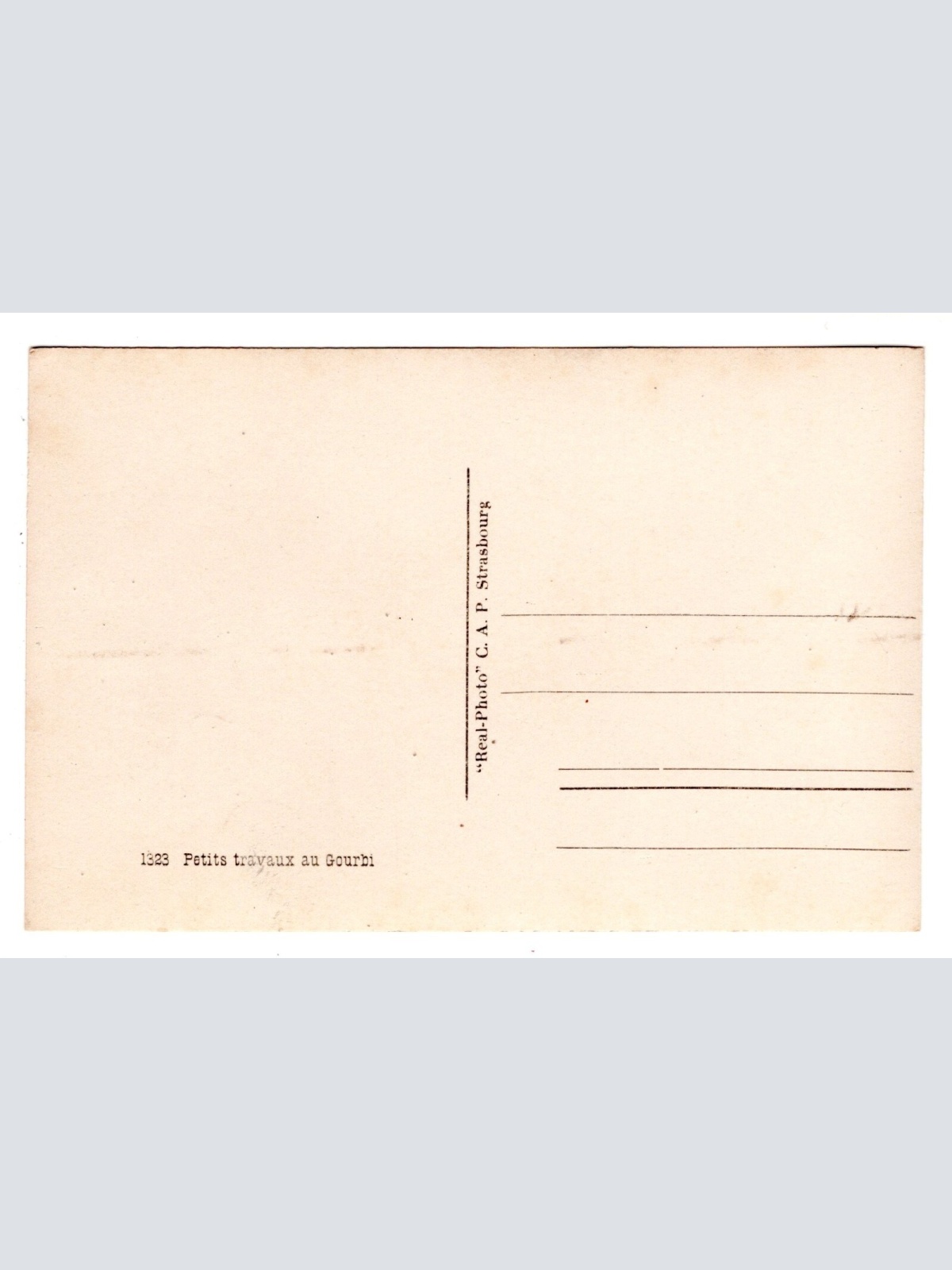 AK, Petits travaux au Gourbi, Ansichtskarte (S7276)