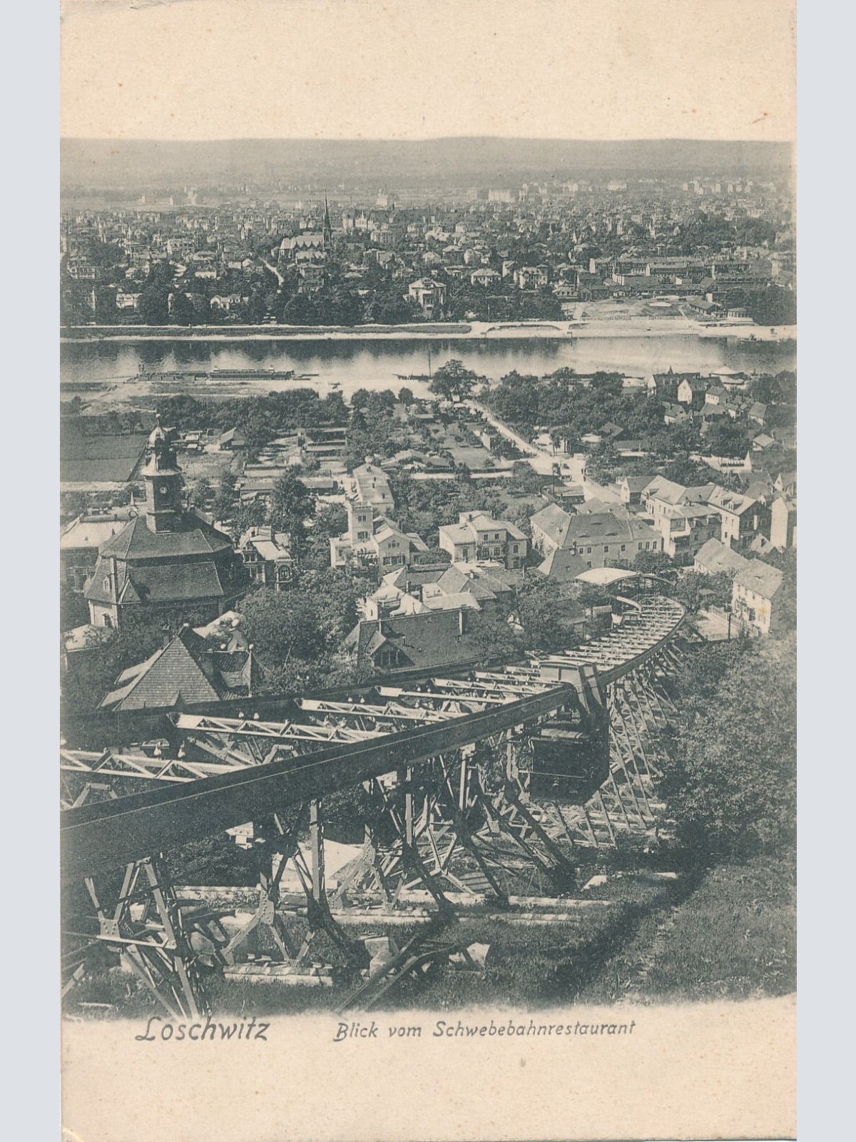 AK aus Loschwitz Schwebebahnrestaurant Tschechoslowakei Ansichtskarte (14525)