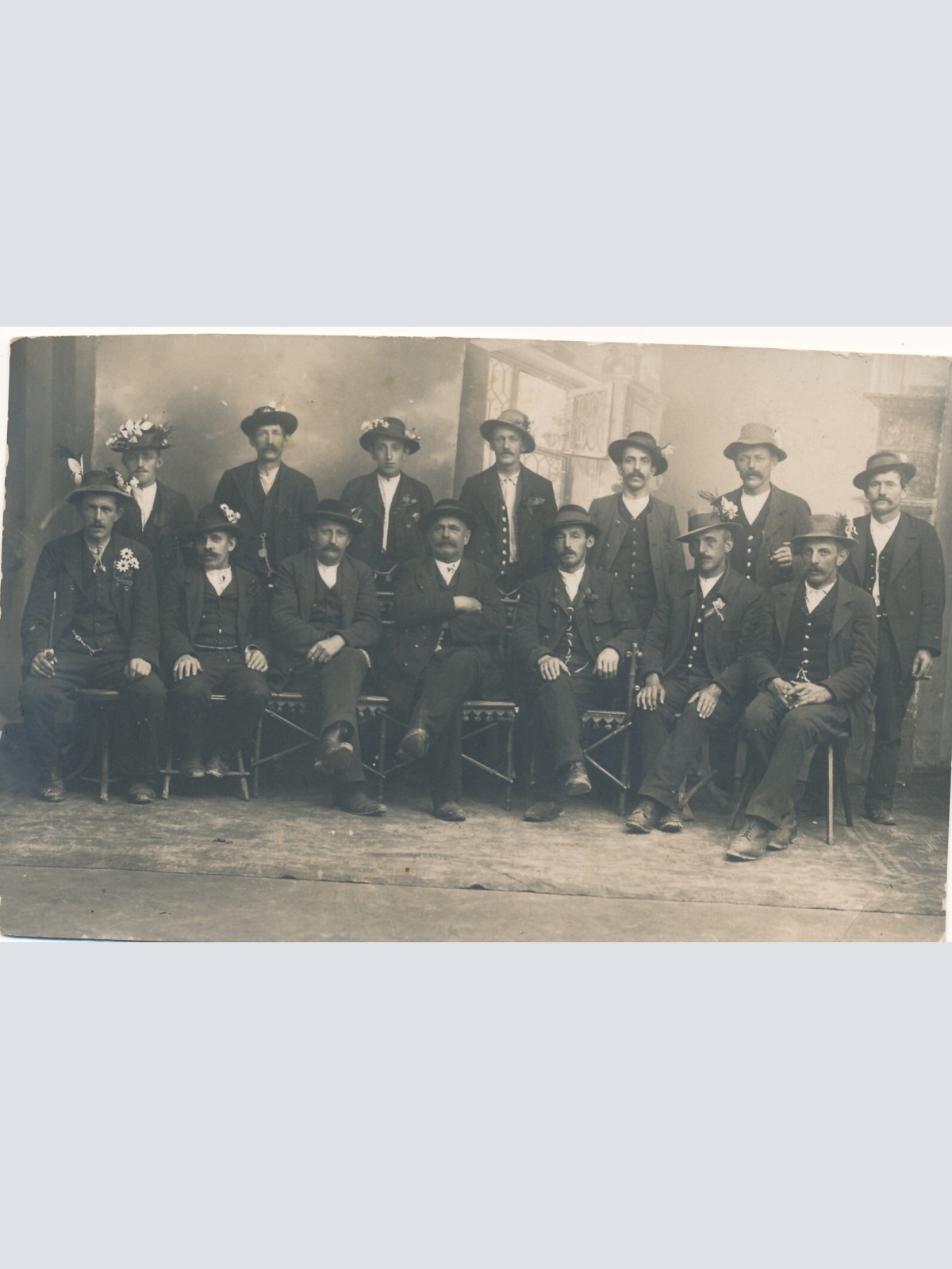 AK Gruppenfoto von Männern Ansichtskarte Annodazumals (14595)