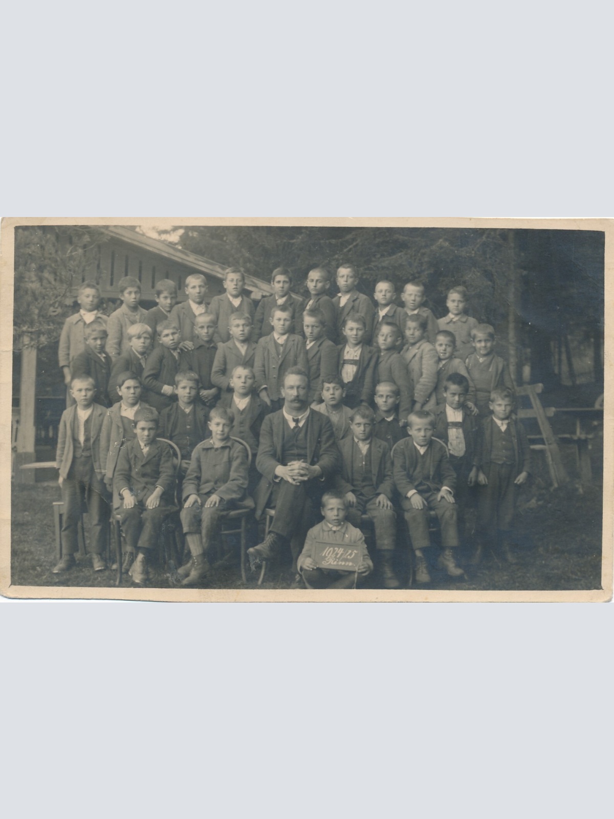 AK Klassenfoto mit Schüler 1924 25 Rinn Ansichtskarte Annodazumals (14598)