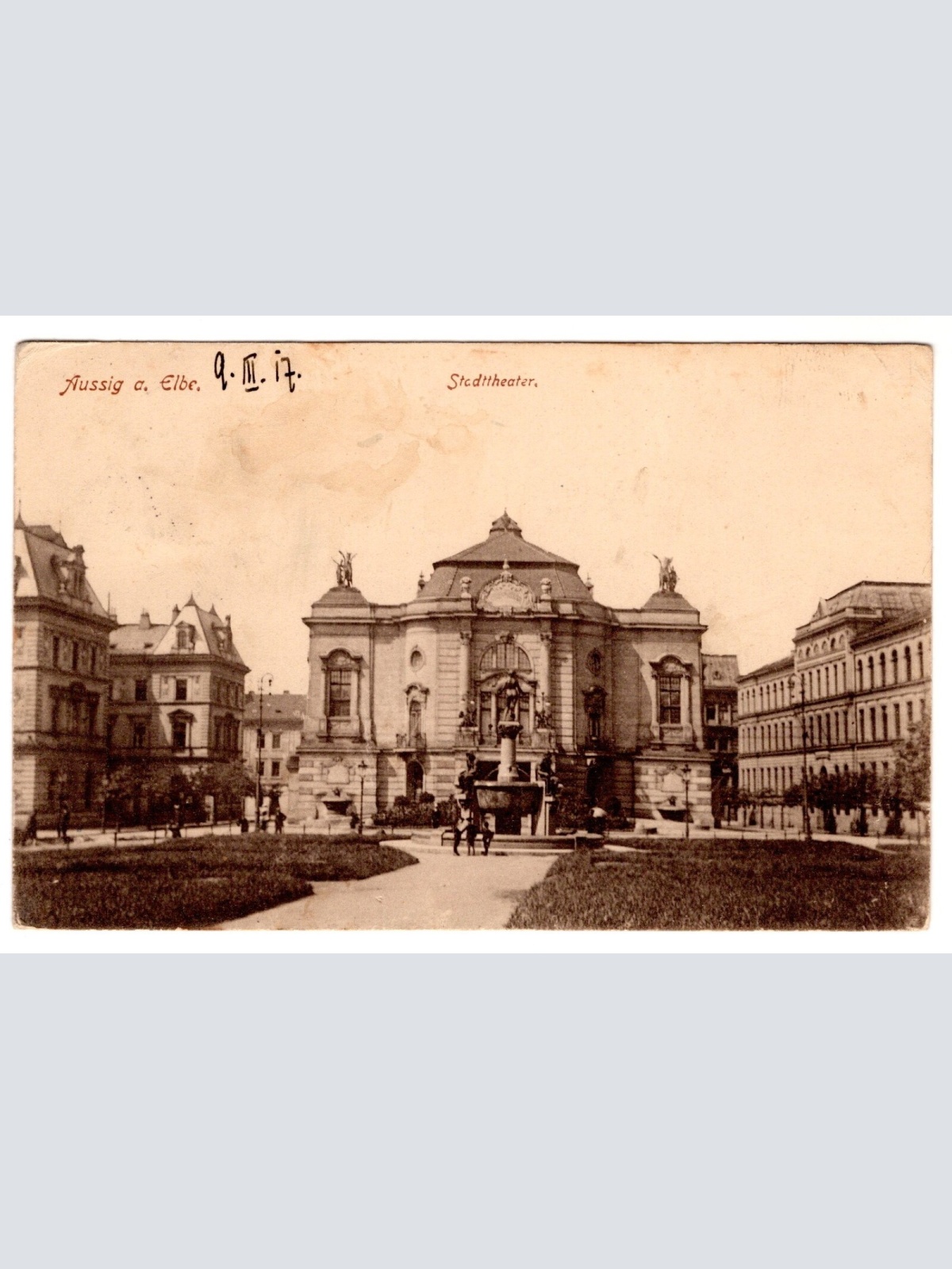 AK, Aussig a. Elbe, Stadttheater, Tschechien, Ansichtskarte (S7295)