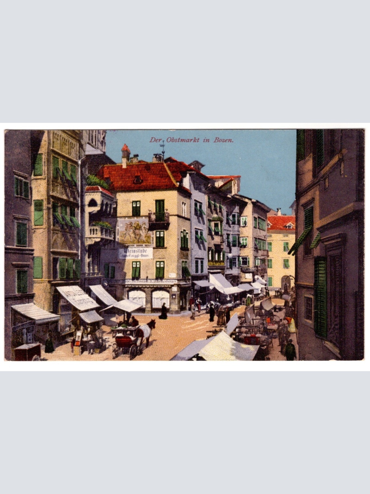 AK, Der Obstmarkt in Bozen, Italien, Ansichtskarte (S7297)