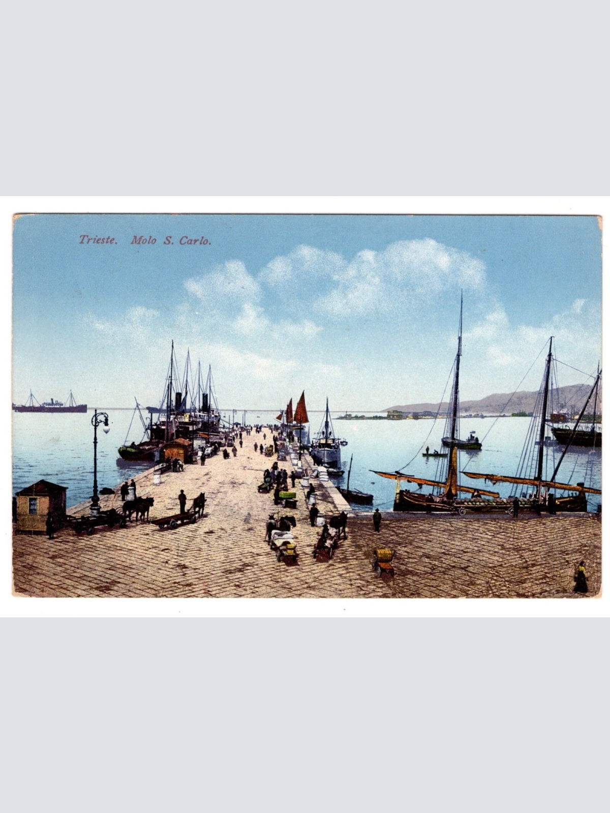 AK, Trieste, Molo S. Carlo, Italien, Ansichtskarte (S7300)