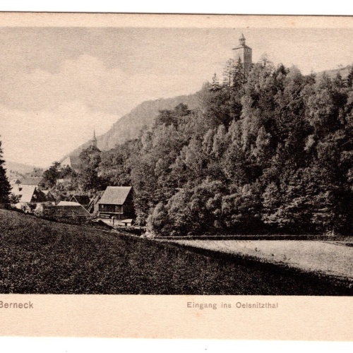 AK, Kurort Berneck, Eingang ins Oelsnitzthal, Ansichtskarte (S7329)