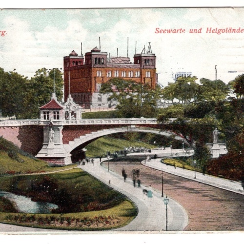 AK, Hamburg, Seewarte und Helgoländer Allee, Ansichtskarte (S7340)