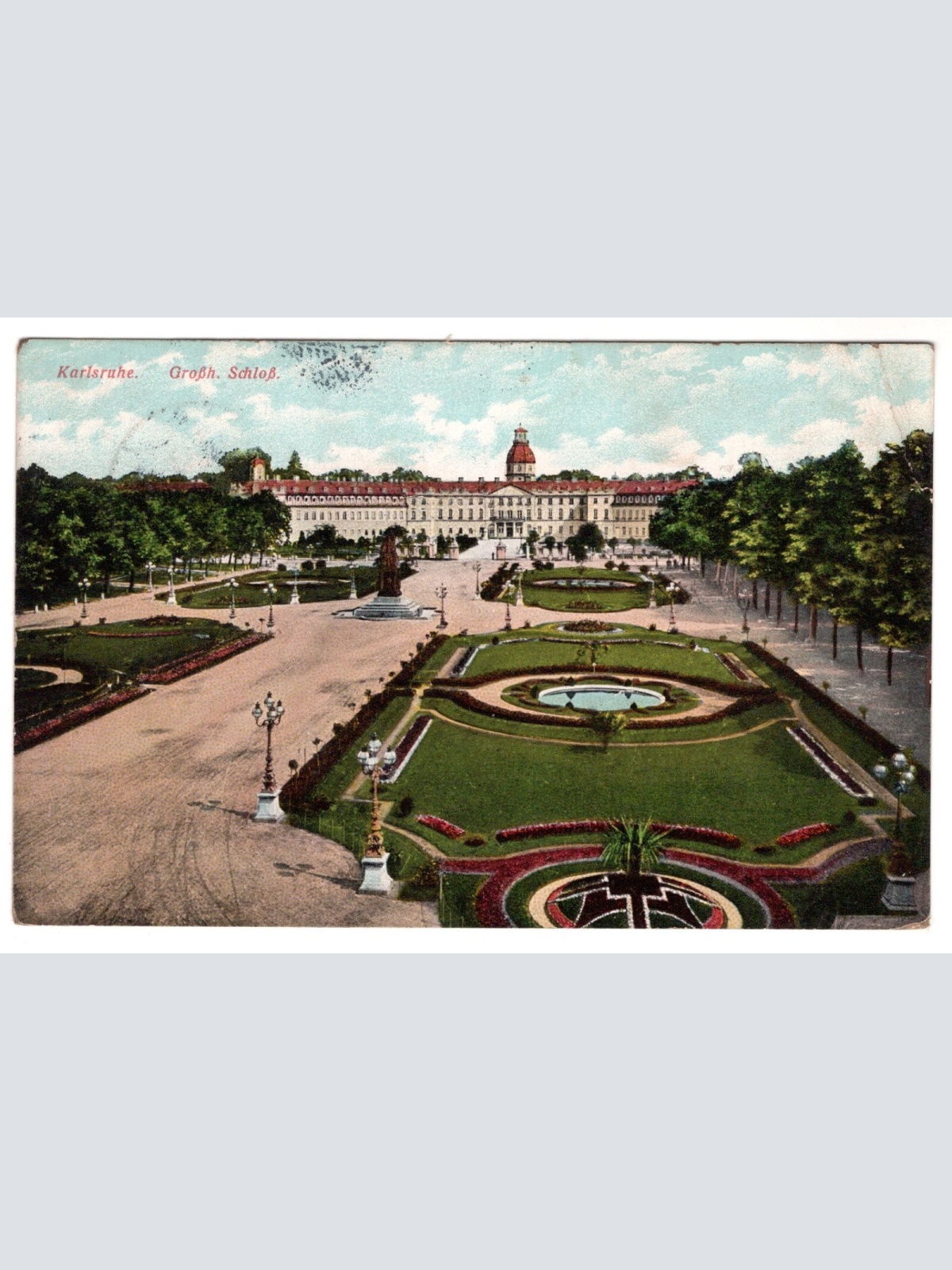 AK, Karlsruhe, Großh. Schloss, Baden-Württemberg, Ansichtskarte (S7345)