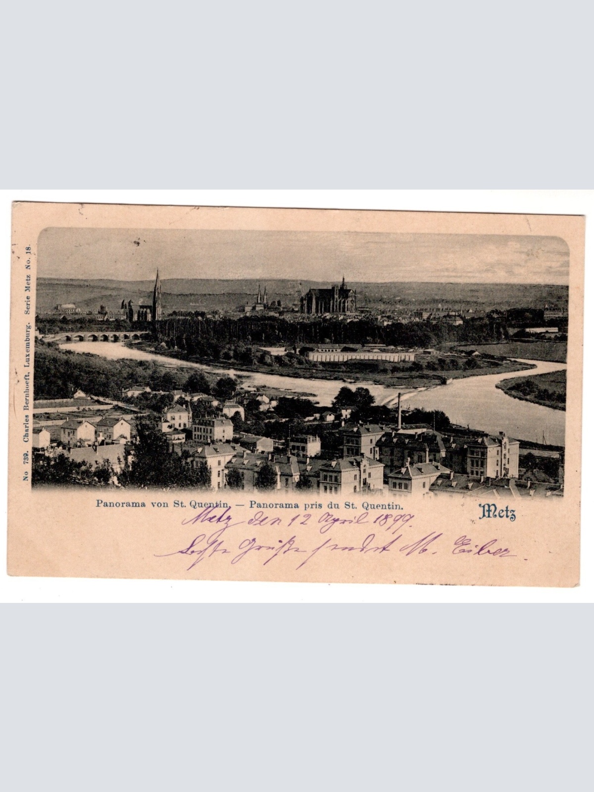AK, Metz, Panorama von St. Quentin, Frankreich, Ansichtskarte (S7368)