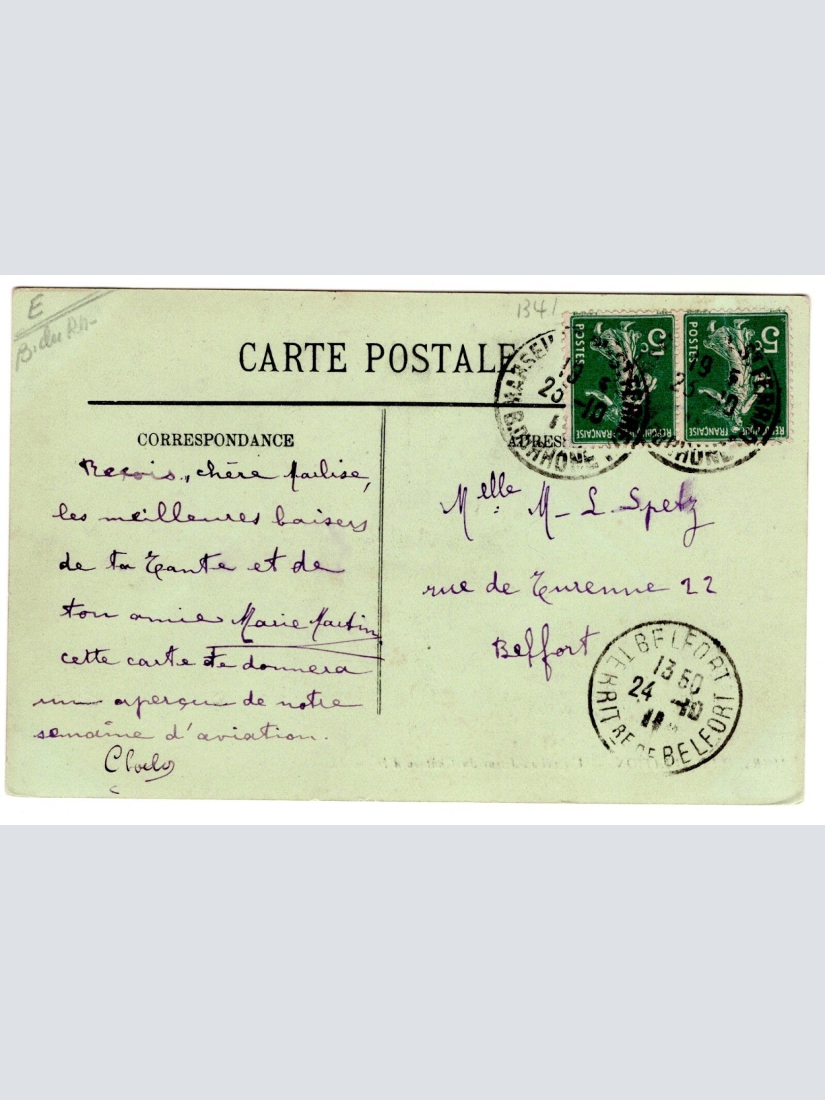 AK, Marseille, Aviation, Frankreich, Ansichtskarte (S7396)