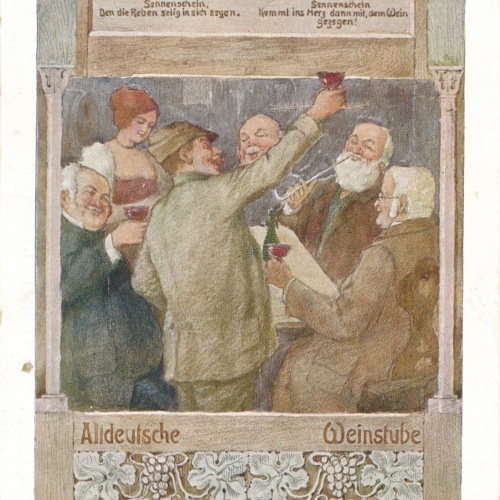 AK aus Wien Altdeutsche Weinstube Berta Kunz Ansichtskarte (14577)