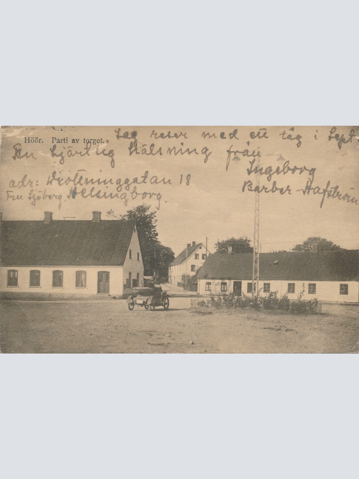 AK aus Höör Parti av torget Schweden Ansichtskarte (14583)