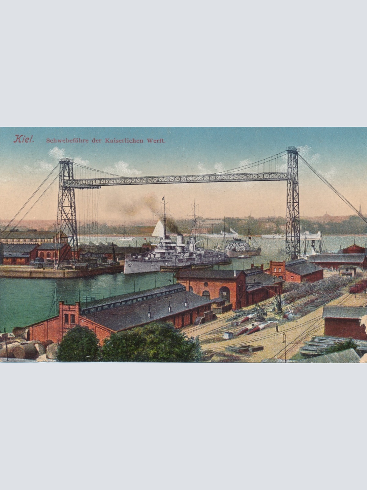 AK aus Kiel Schwebelfähre Schleswig - H Ansichtskarte (14563)