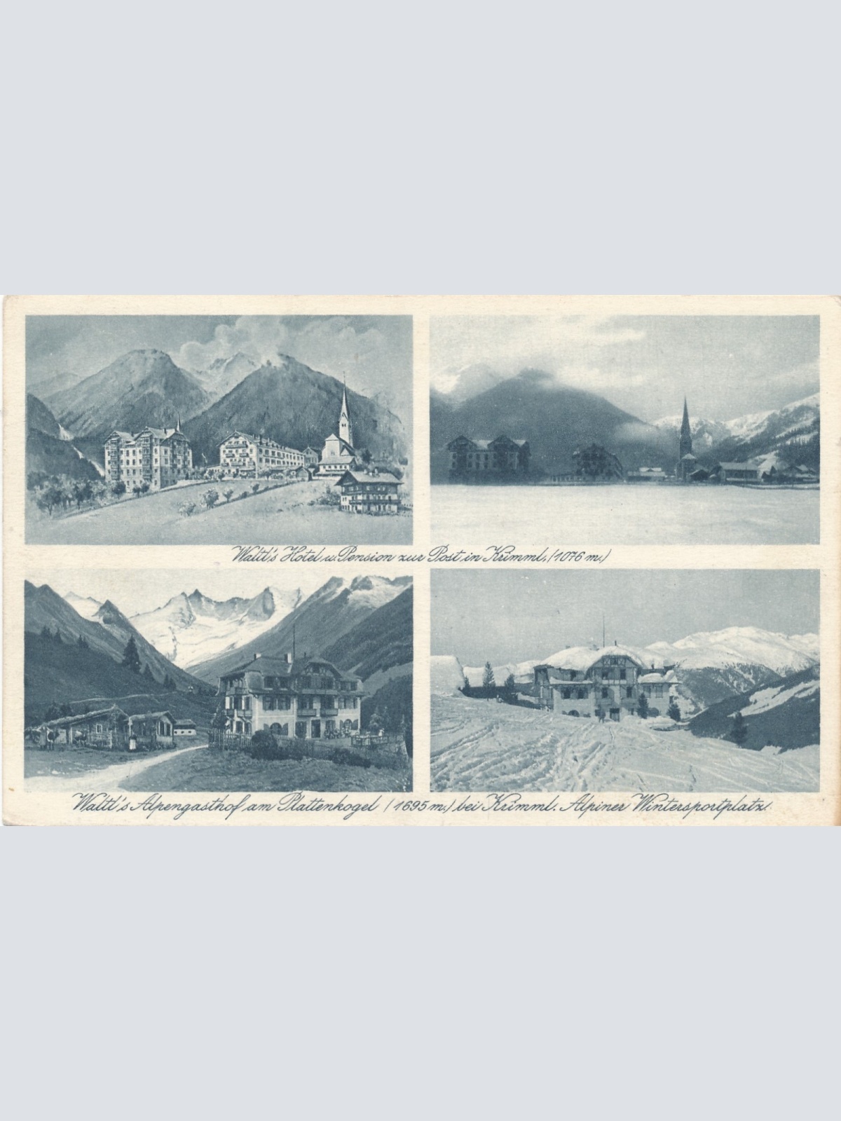 AK Walts Alpengasthof am Plattenkogel bei Krimmel Salzburg Ansichtskarte (14638)