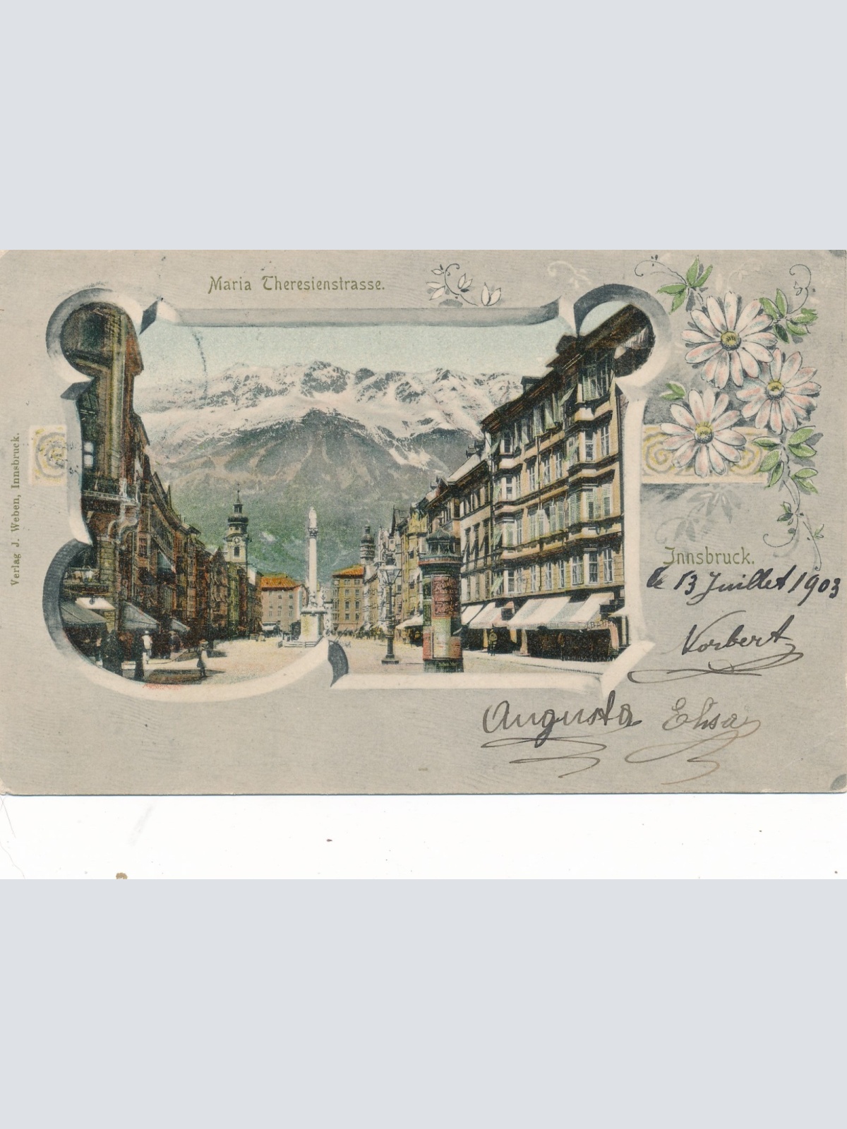 AK aus Innsbruck Maria Theresienstrasse Ansichtskarte (14684)