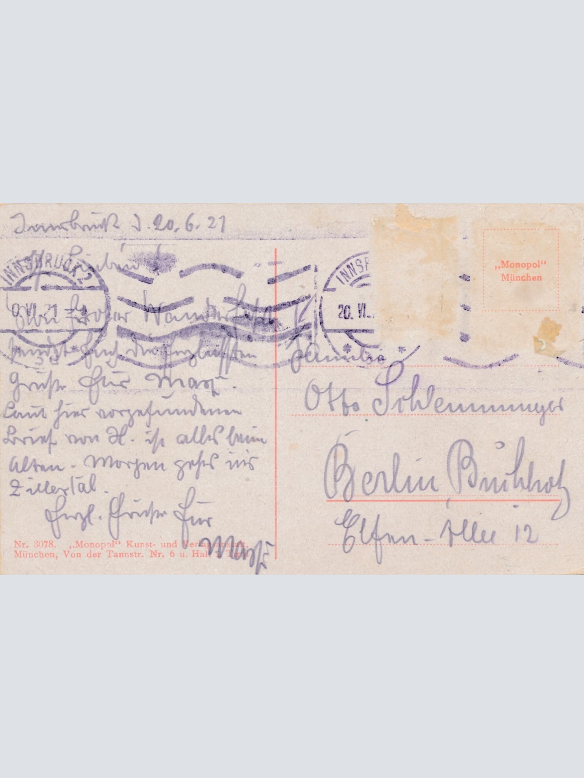 AK aus Innsbruck Maria Theresienstrasse Ansichtskarte (14686)