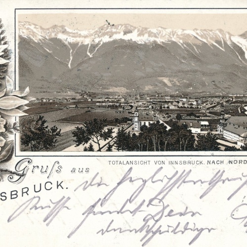Litho - Karte gruss aus Innsbruck Ansichtskarte (14673)