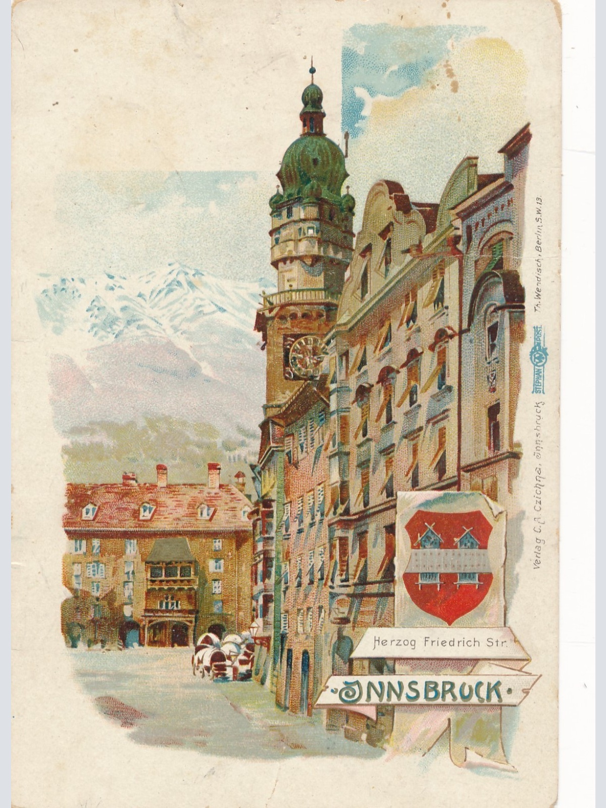 AK aus Innsbruck Herzog Friedrich Strasse Ansichtskarte (14683)