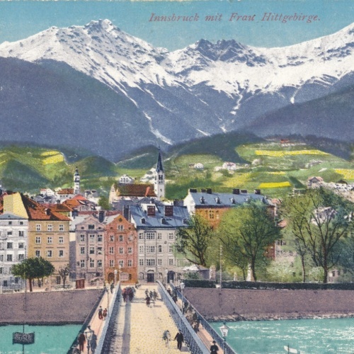 AK aus Innsbruck mit Frau Hittgebirge Ansichtskarte (14774)