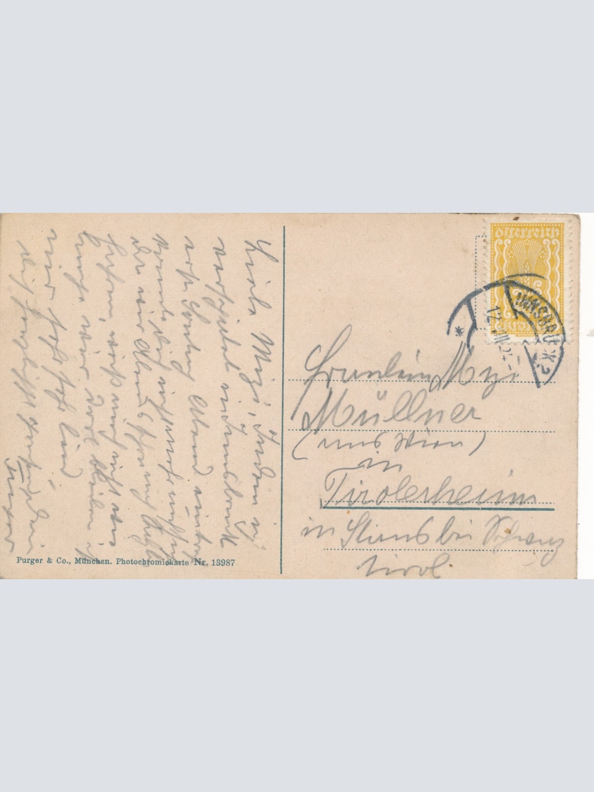 AK aus Innsbruck mit Frau Hittgebirge Ansichtskarte (14774)