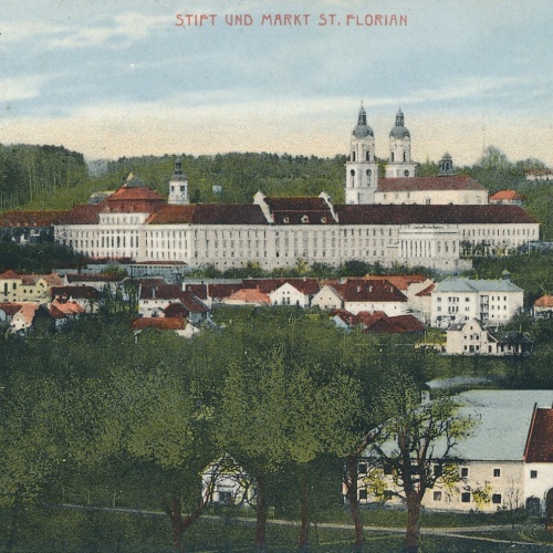 AK aus St. Florian Stift und Markt Ansichtskarte Oberösterreich (14830)