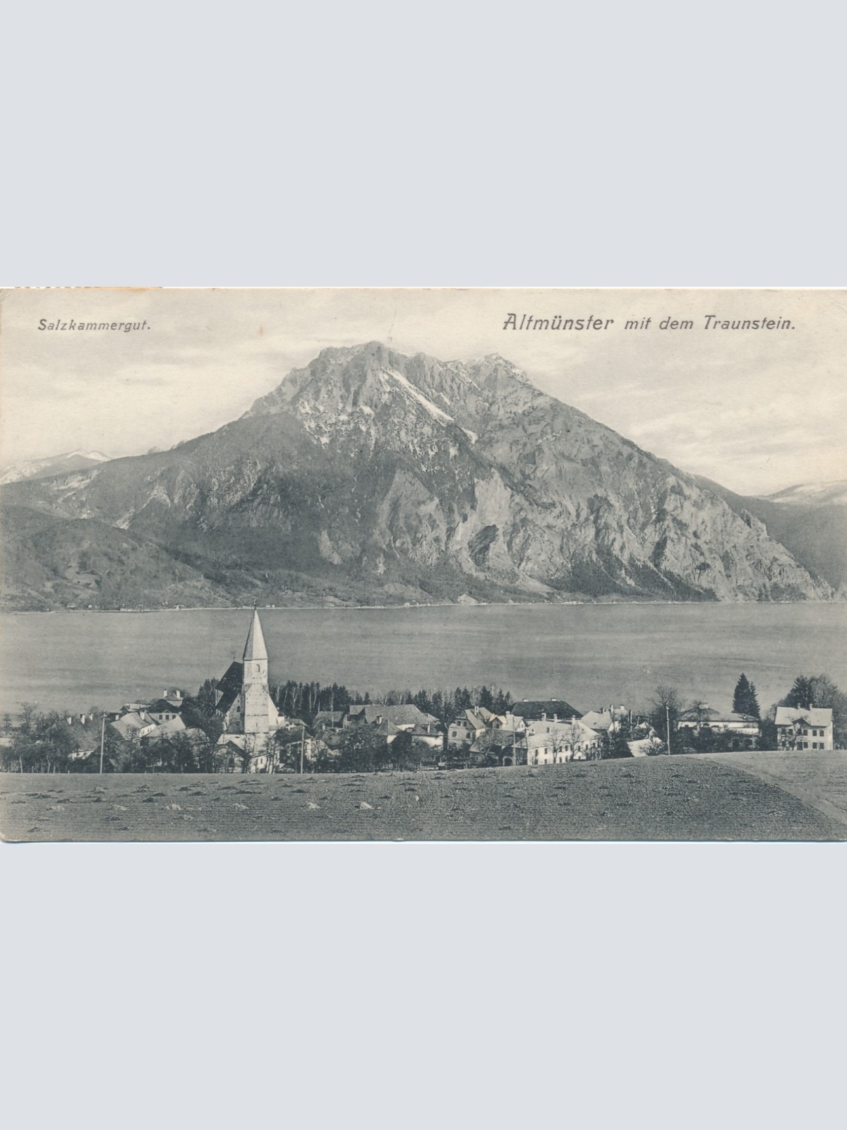 AK aus Altmünster mit dem Traunstein Ansichtskarte Oberösterreich (14831)