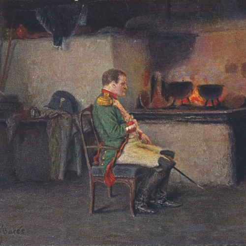 AK Napoleon vor dem Ofen Ansichtskarte (14858)