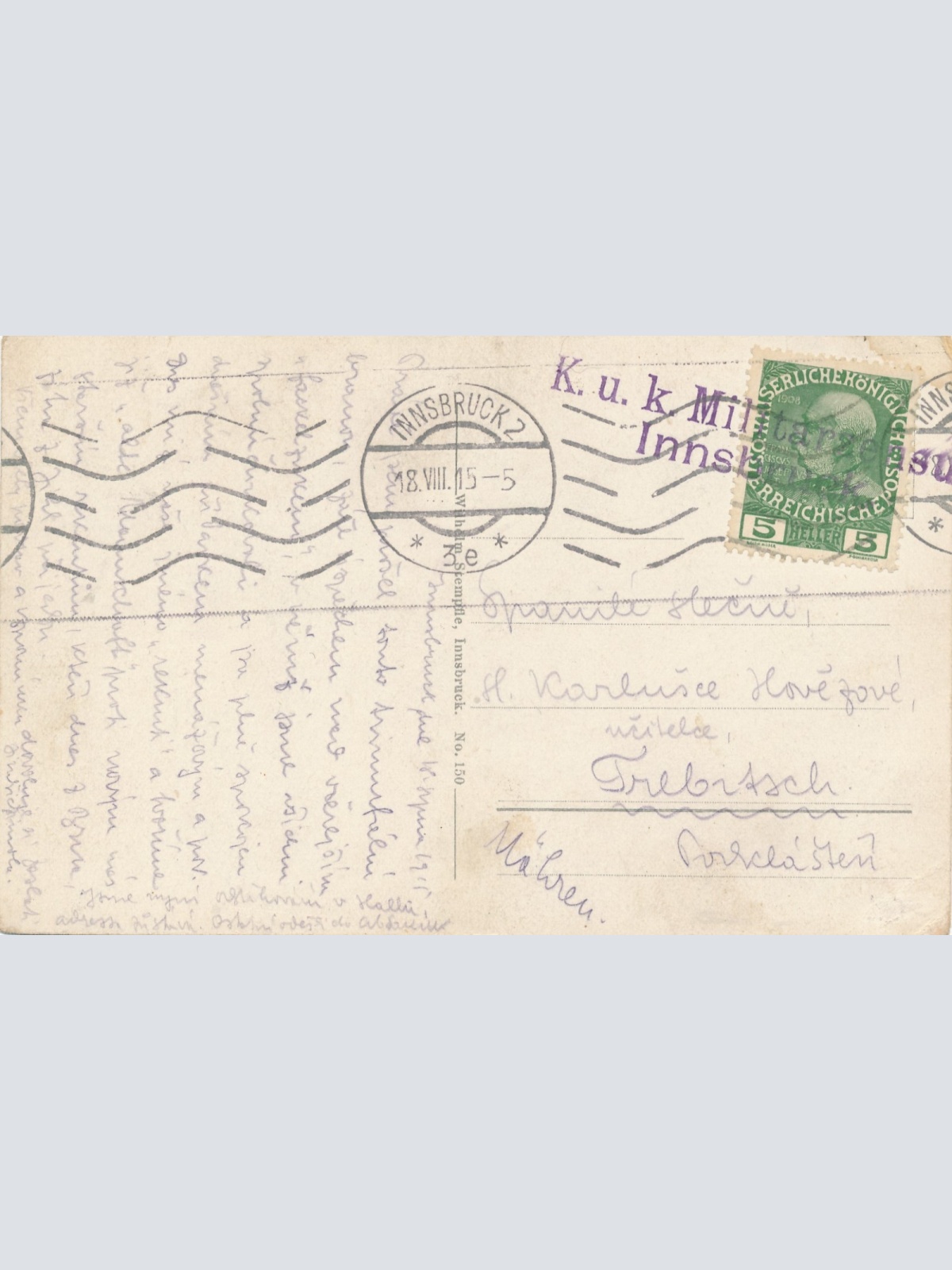 AK aus Innsbruck Triumphpforte Strassenansicht Ansichtskarte (14780)