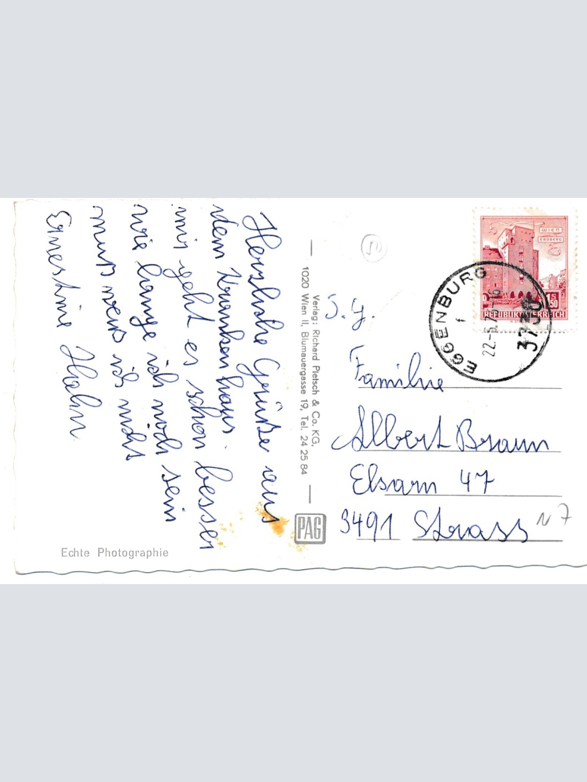 AK aus Eggenburg mit Krankenhaus Niederösterreich Ansichtskarte (14876)