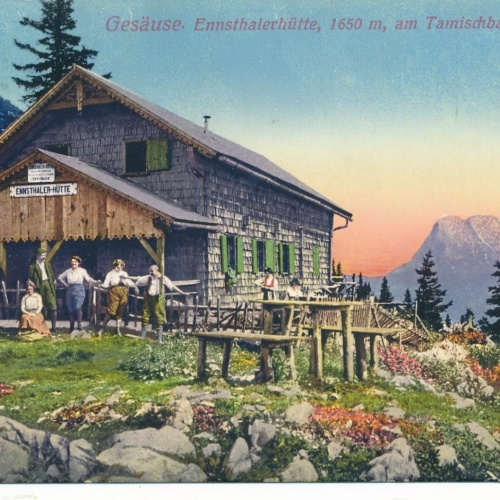 AK aus dem Gesäuse Ennsthalerhütte Steiermark Ansichtskarte (14814)