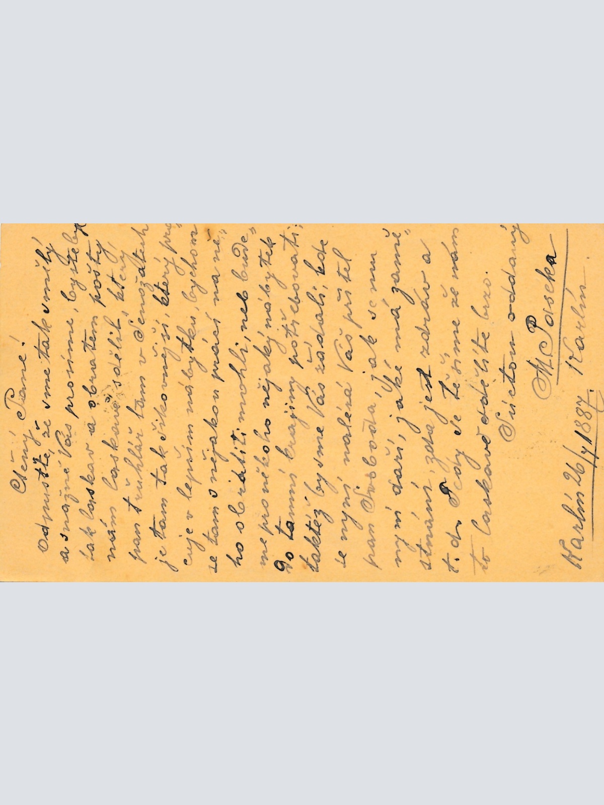 2 Kreuzer Ganzsachen - Karte aus Karolinenthal (14915)