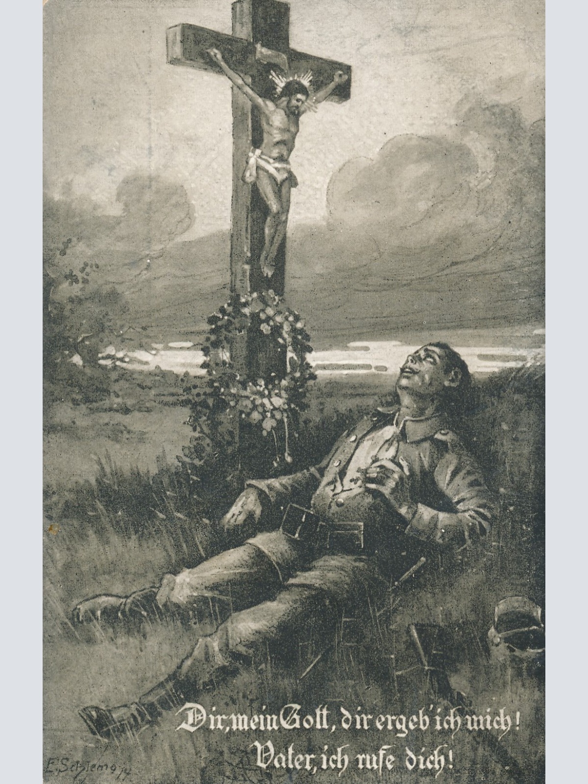 AK Dir mein Gott dir ergeb ich mich Vater ich rufe dich Militaria (14724)