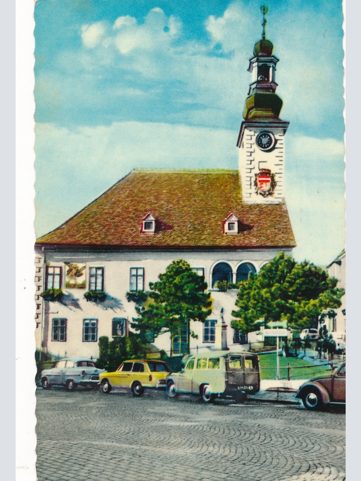 AK aus Mödling bei Wien mit Oldtimer Niederöst. Ansichtskarte (14950)