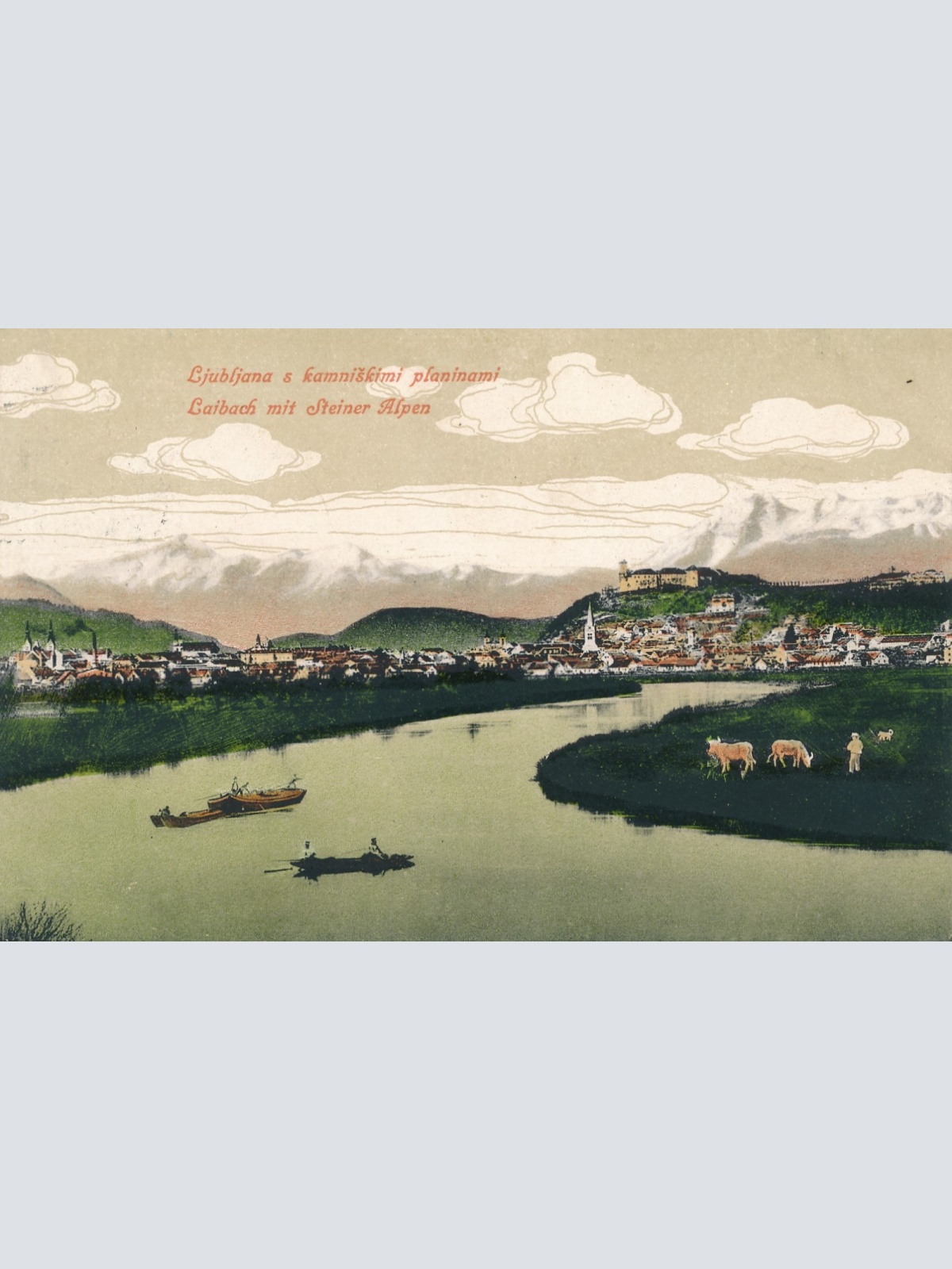 AK aus Laibach mit Steiner Alpen Slovakei Ansichtskarte (14885)