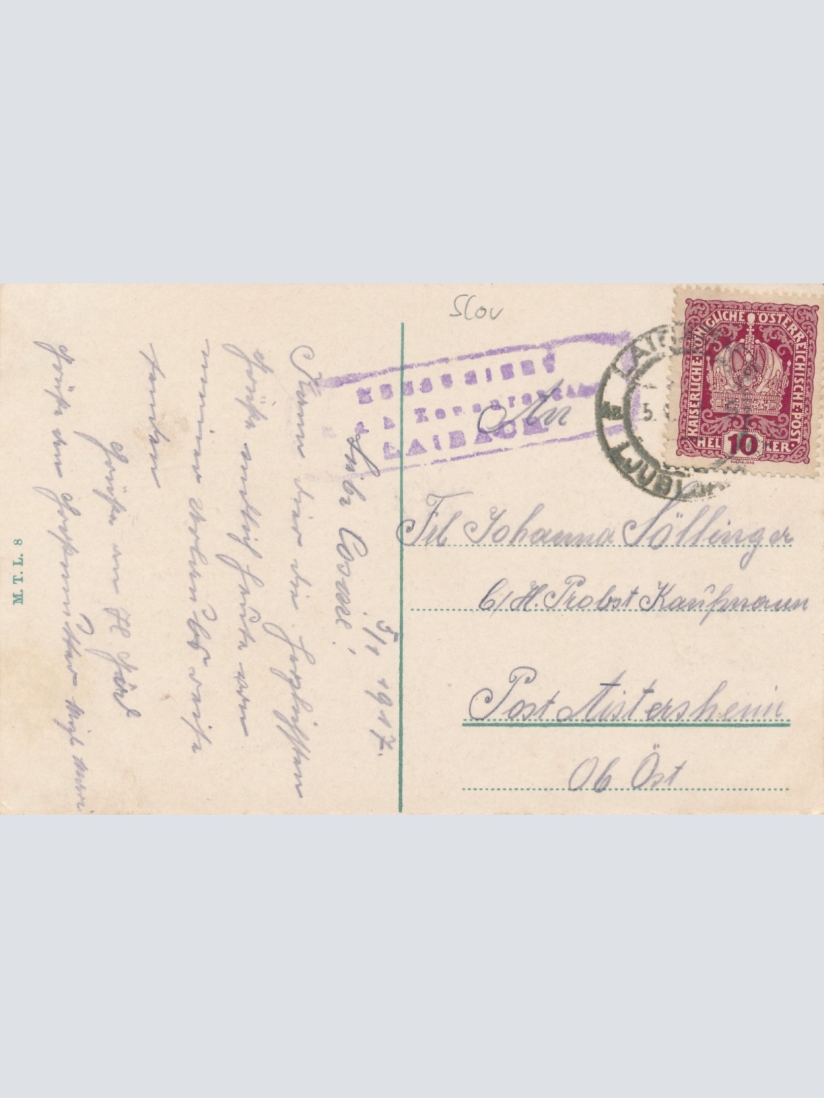 AK aus Laibach mit Steiner Alpen Slovakei Ansichtskarte (14885)