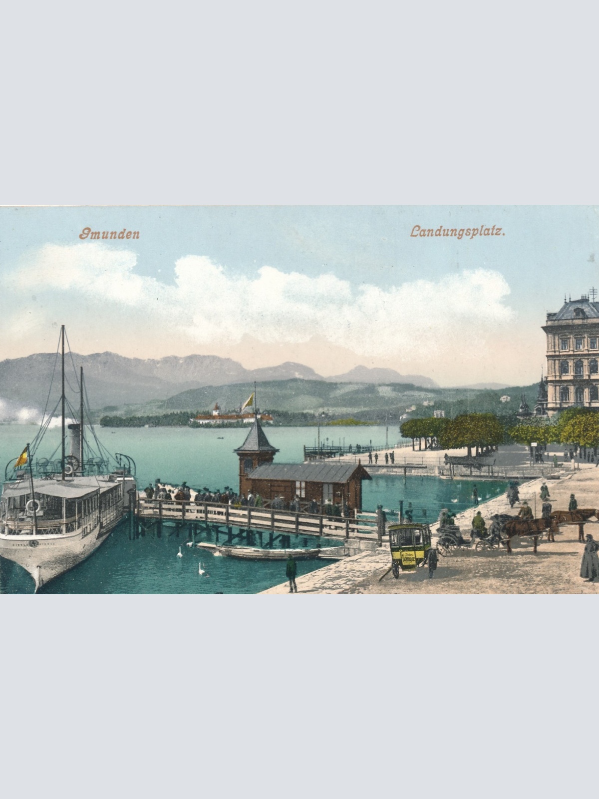 AK aus Gmunden Landungsplatz Oberösterreich Ansichtskarte (15088)